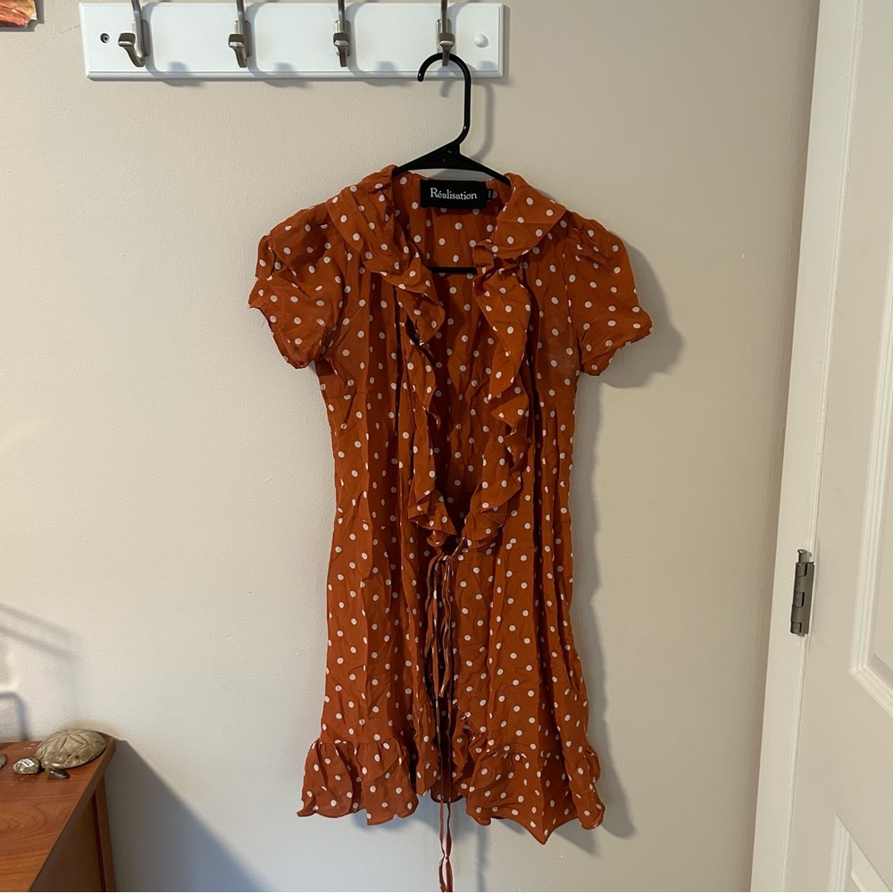 Realisation Par Valentina dress in rust spot